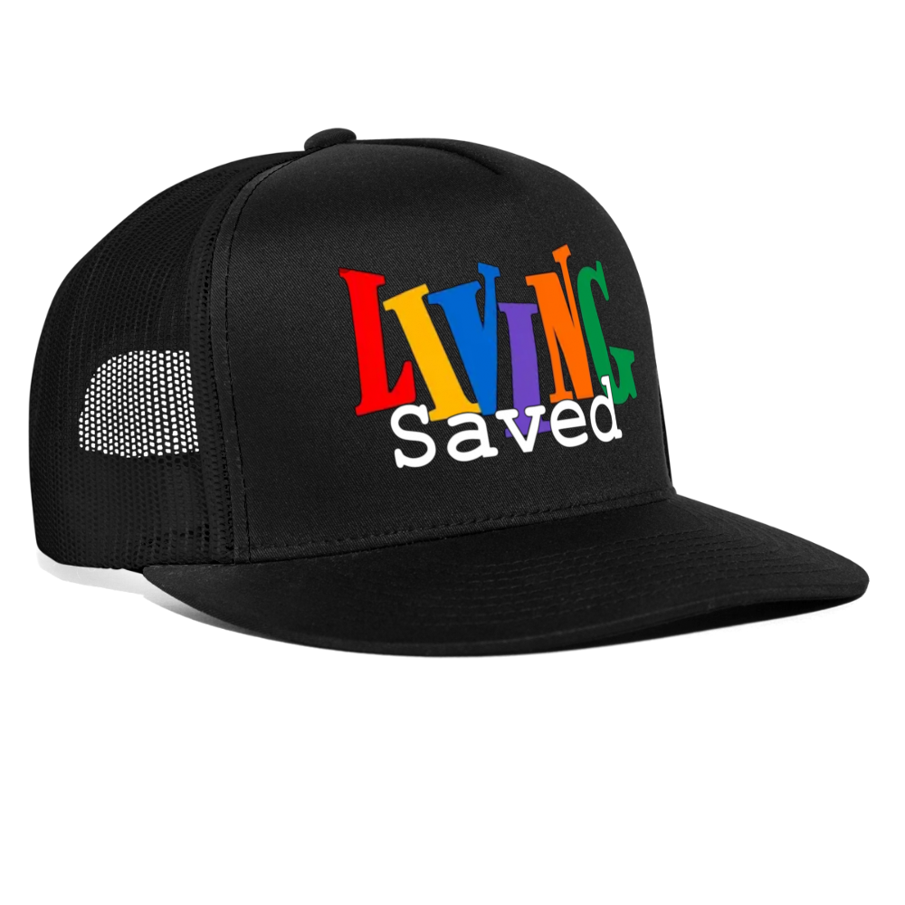 Living Saved Trucker Cap - black/black