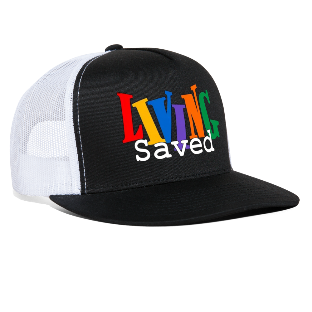 Living Saved Trucker Cap - black/white