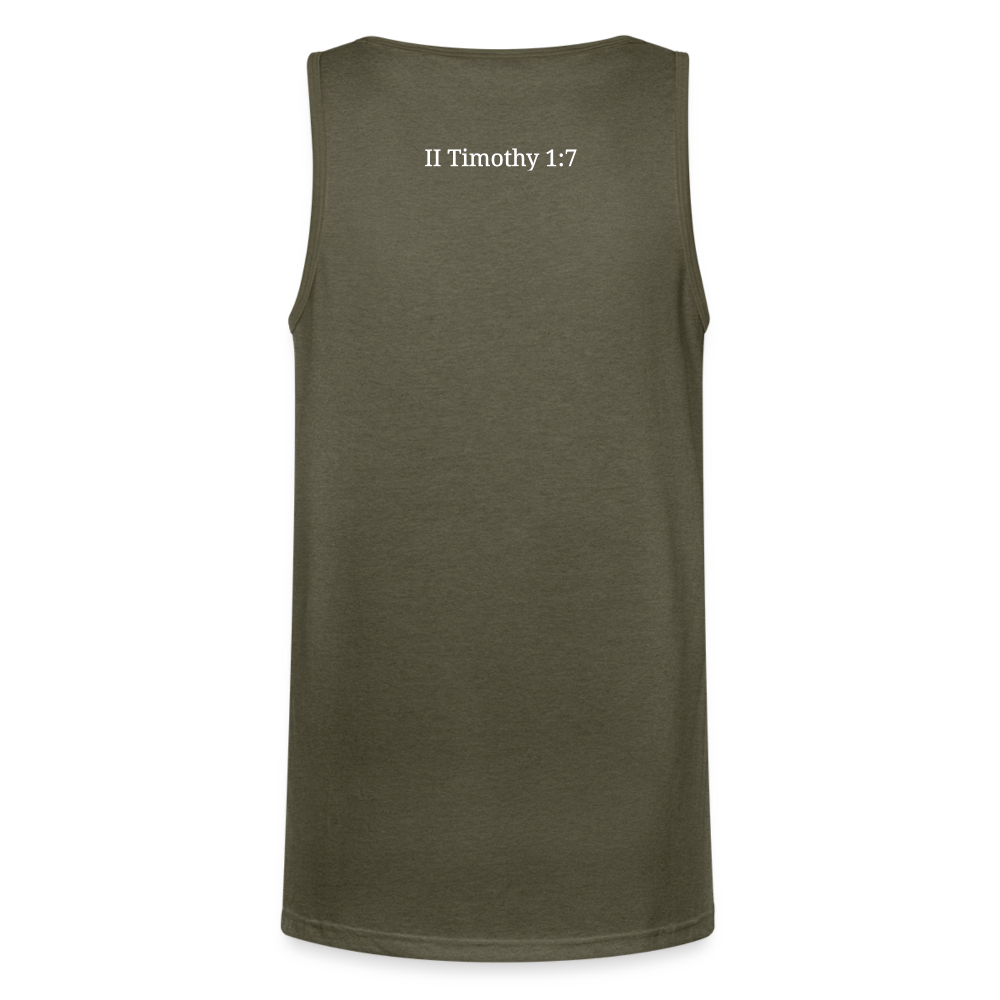 Power Love Sound Mind Men's Tank - heather olive