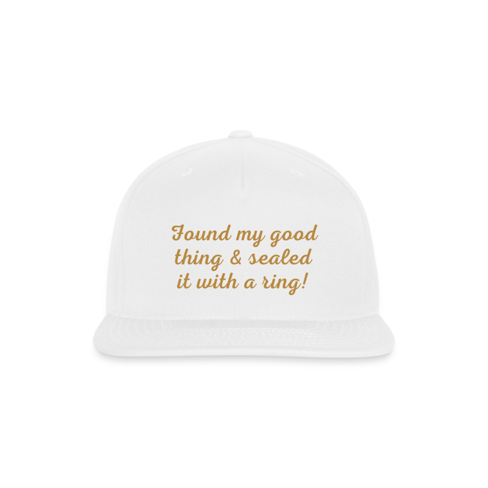 Good Thing Men's Snapback Cap - white