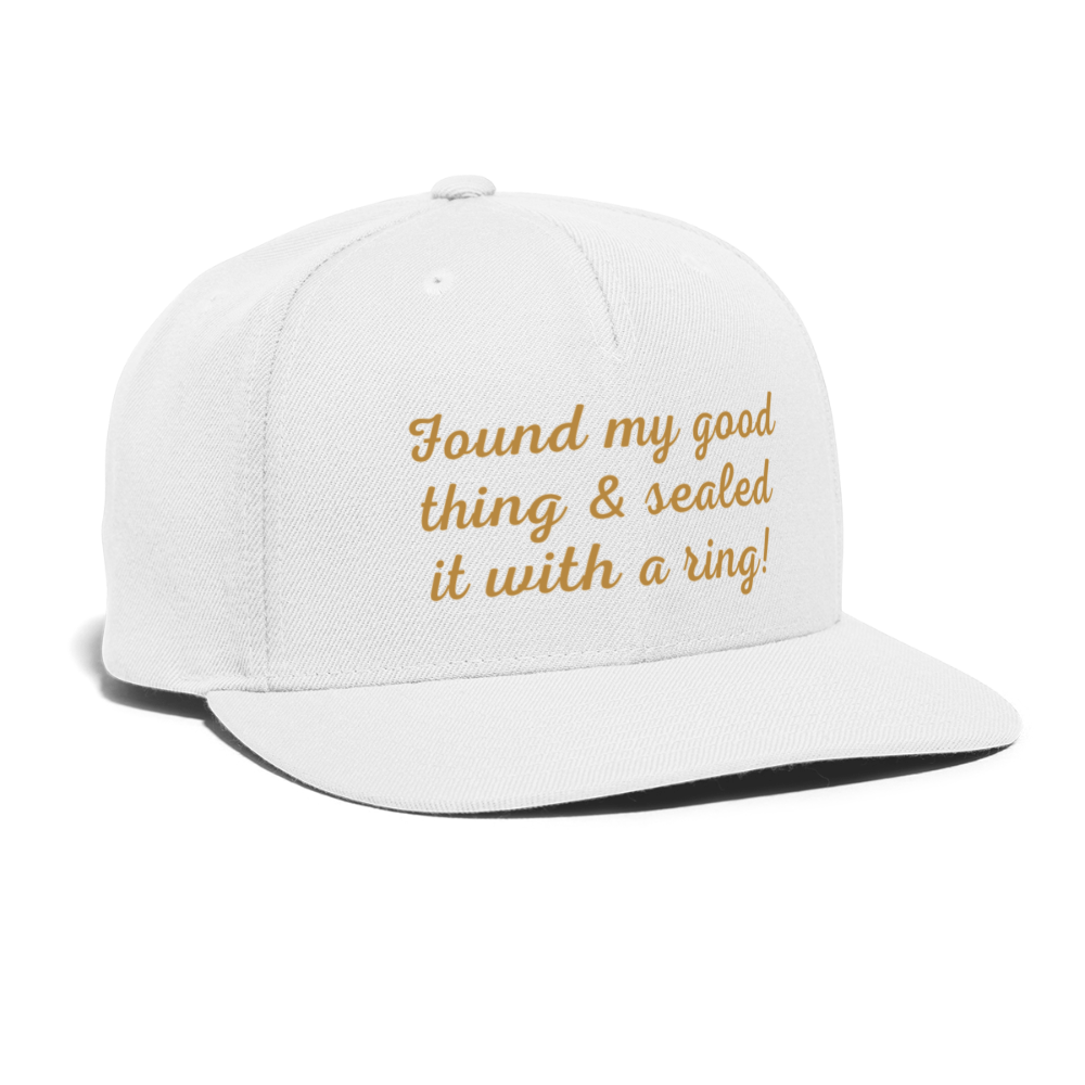 Good Thing Men's Snapback Cap - white