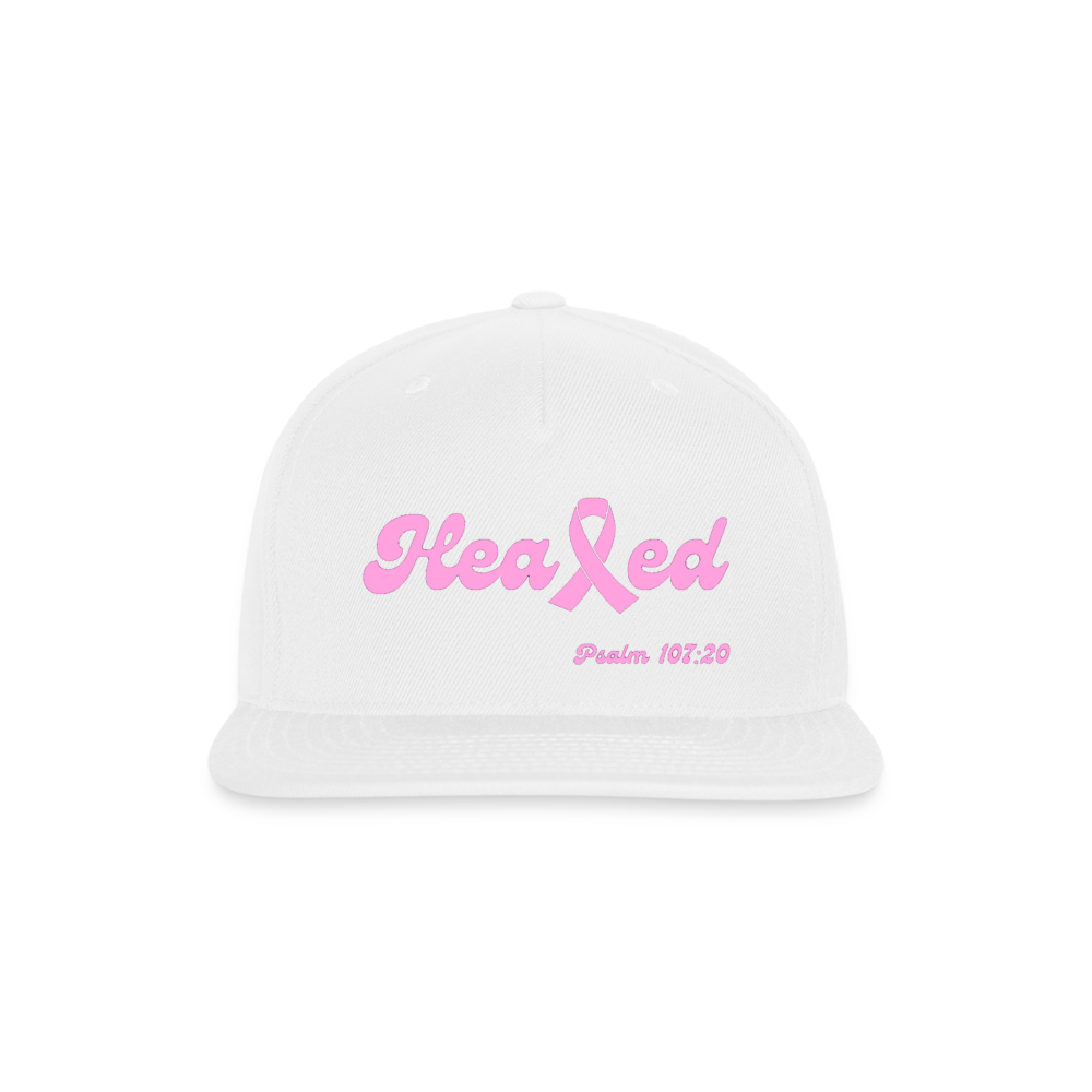 Healed Snapback Cap (Breast Cancer) - white