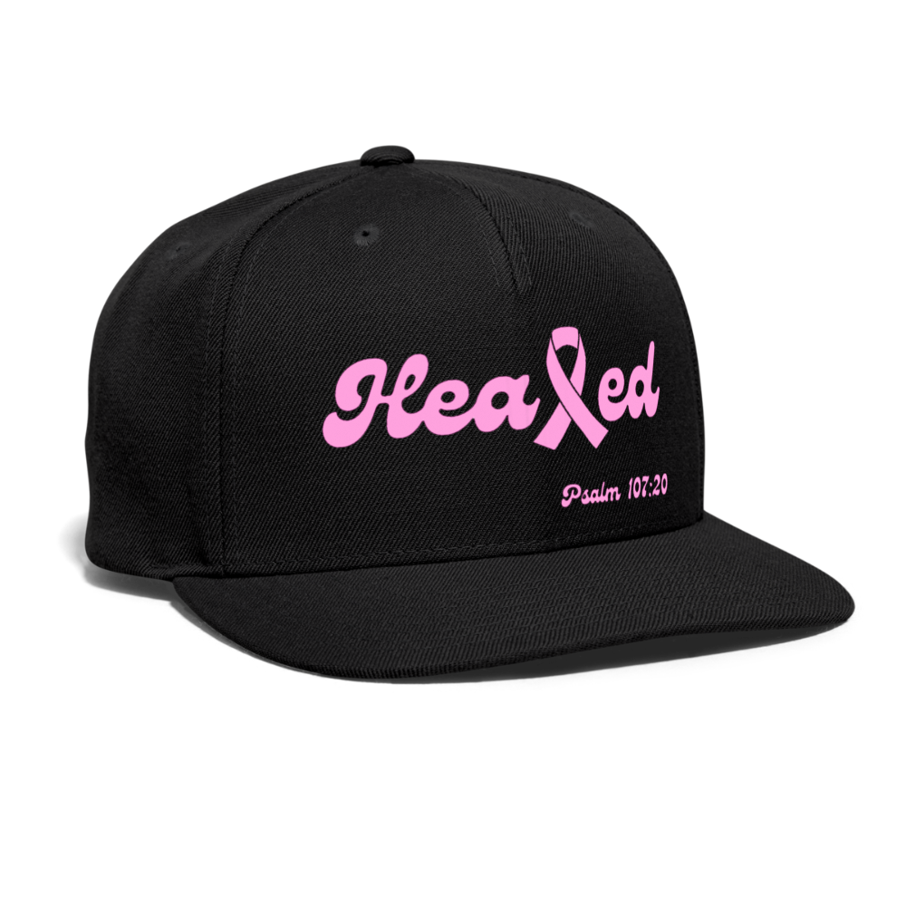 Healed Snapback Cap (Breast Cancer) - black