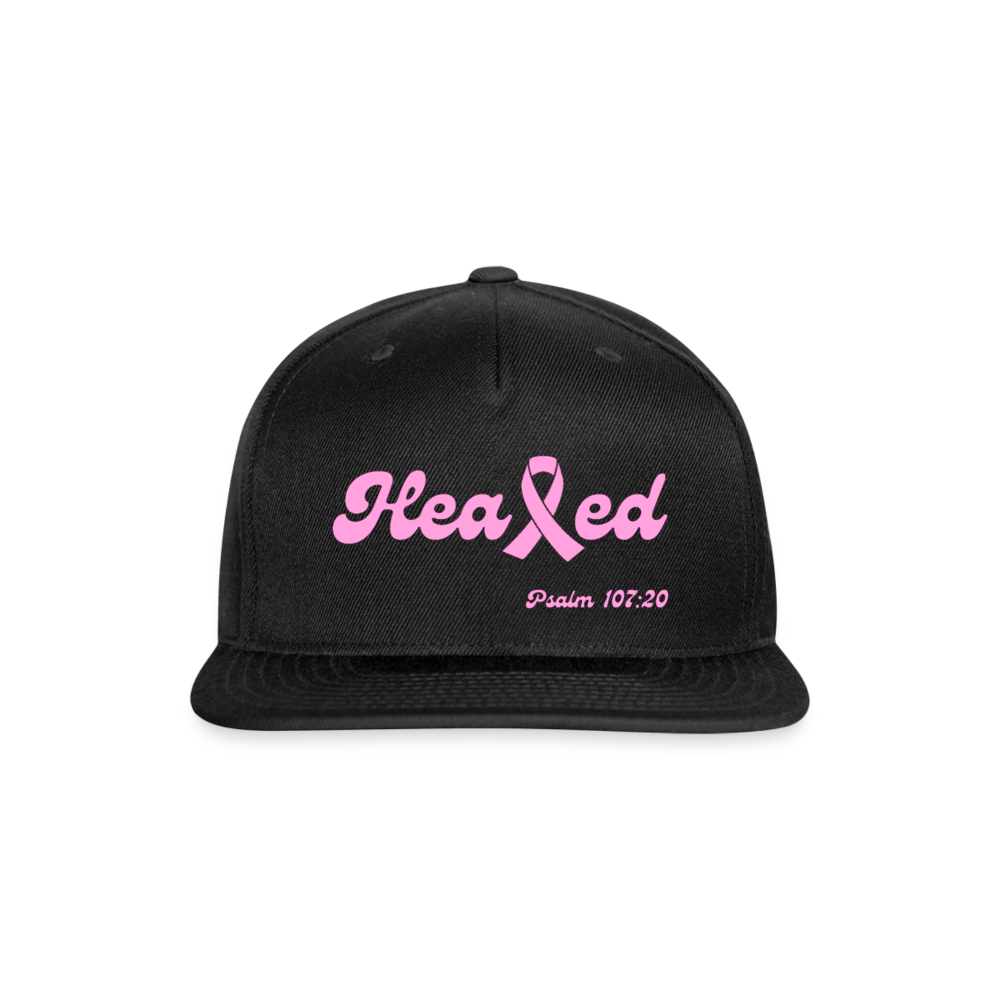 Healed Snapback Cap (Breast Cancer) - black