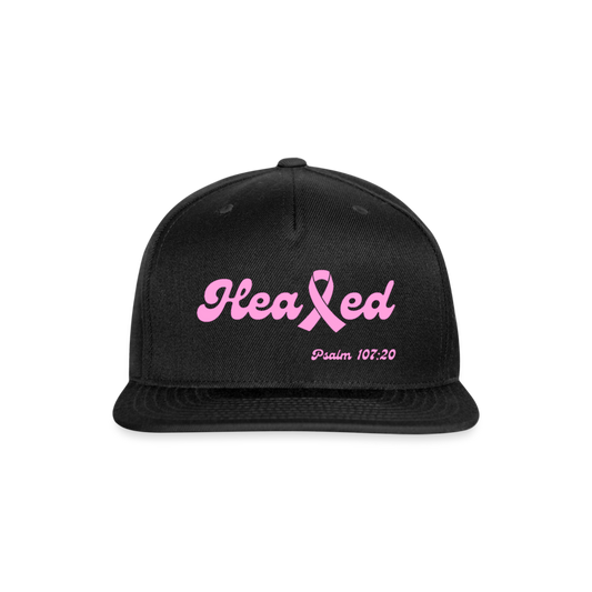 Healed Snapback Cap (Breast Cancer) - black