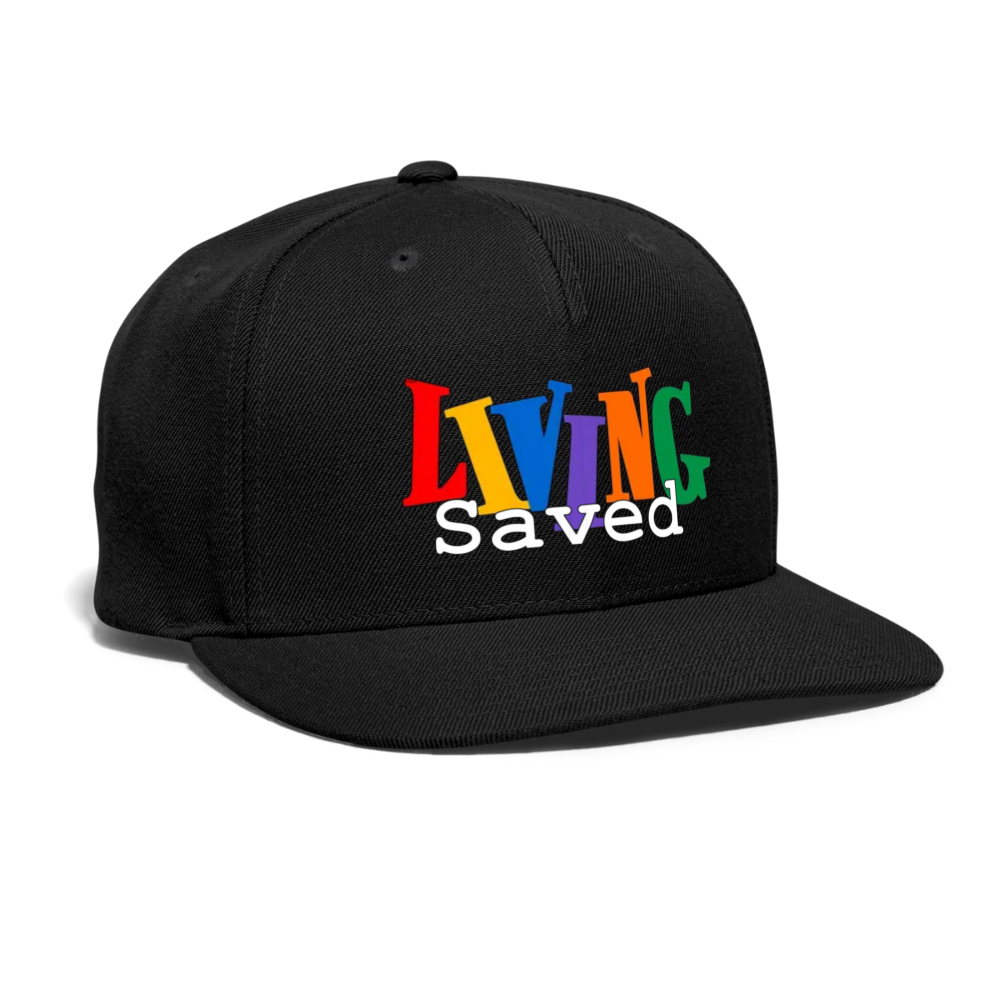 Living Saved Snapback Cap - black