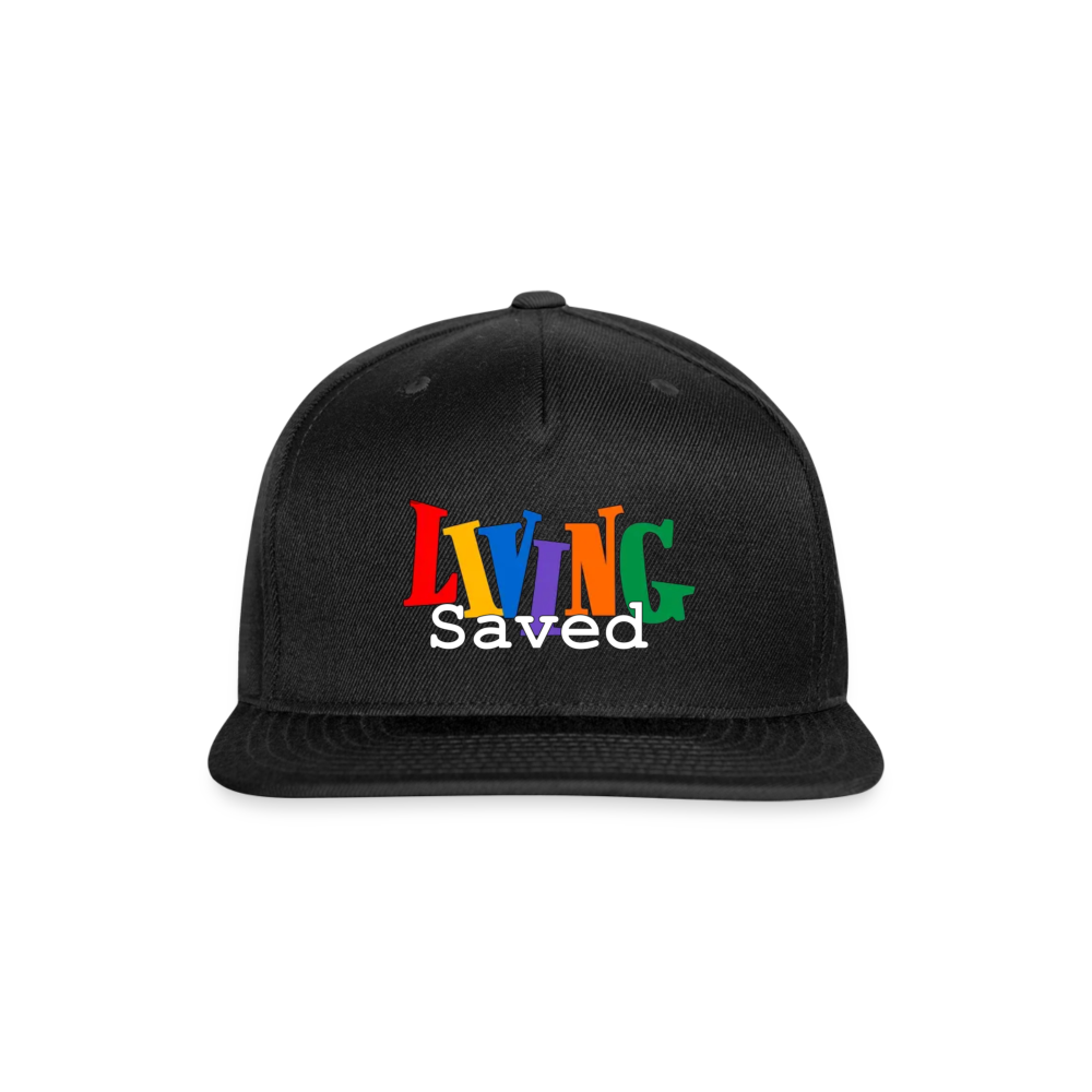 Living Saved Snapback Cap - black