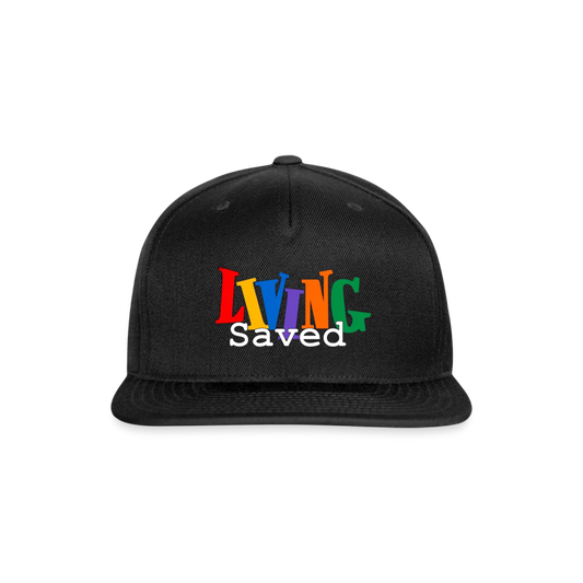 Living Saved Snapback Cap - black