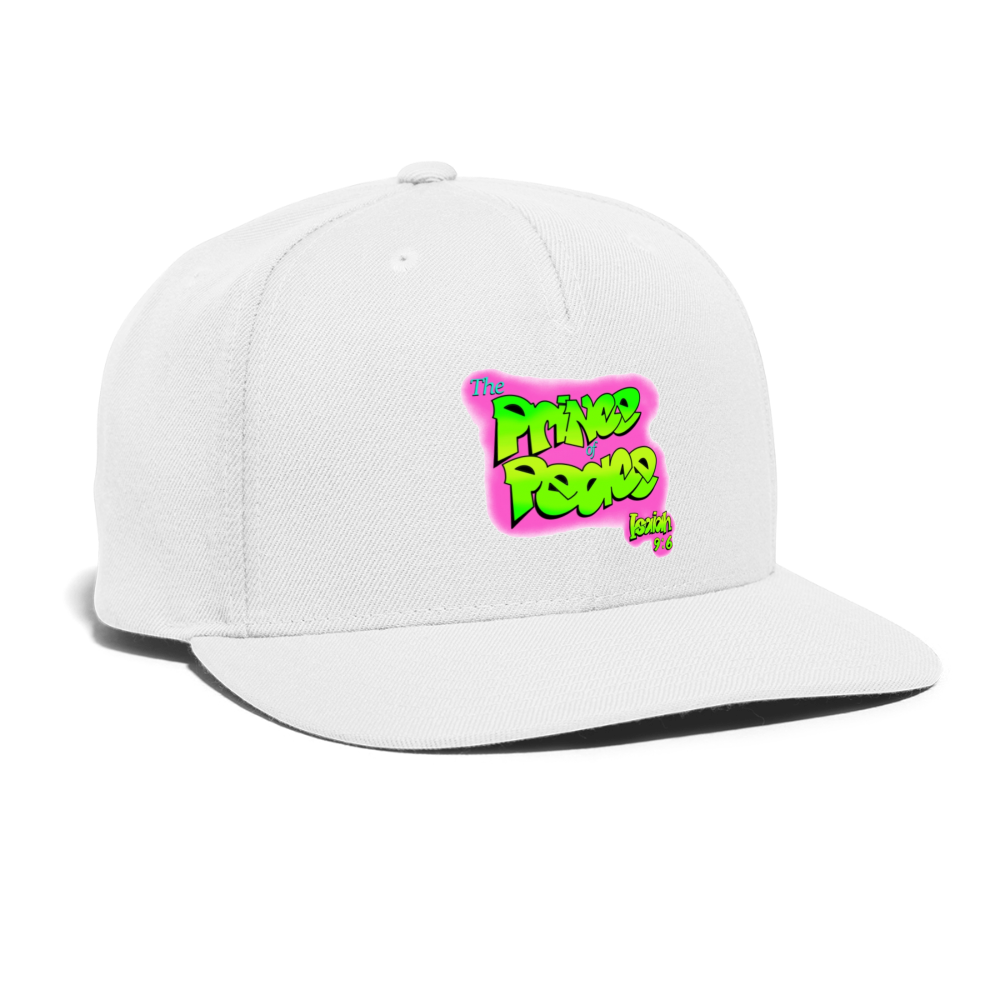 Prince Of Peace Snapback Cap - white