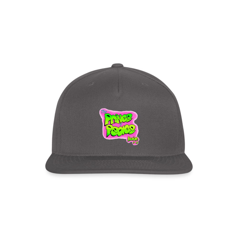 Prince Of Peace Snapback Cap - dark grey